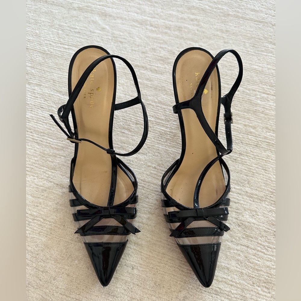 Kate Spade Black Strappy Heels
